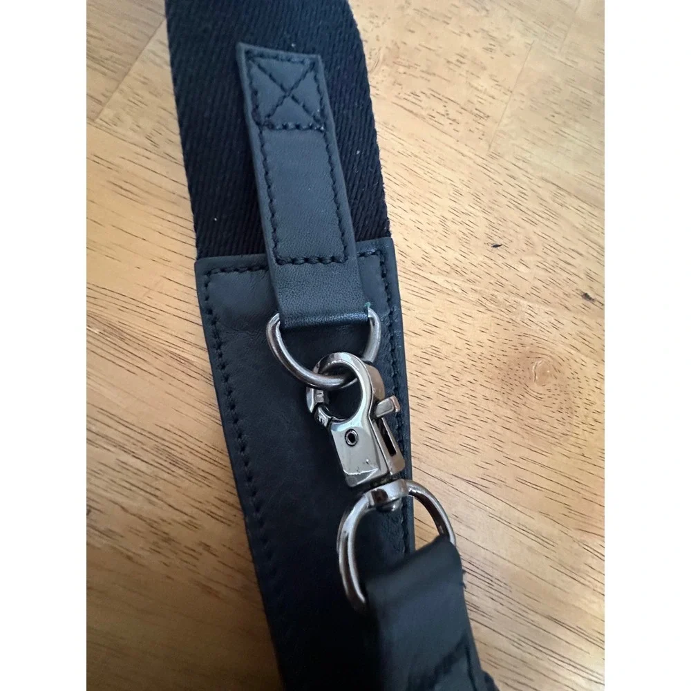 Y-3 Yohji Yamamoto Adidas Messenger Bag Black Nylon‎ Leather Crossbody 15